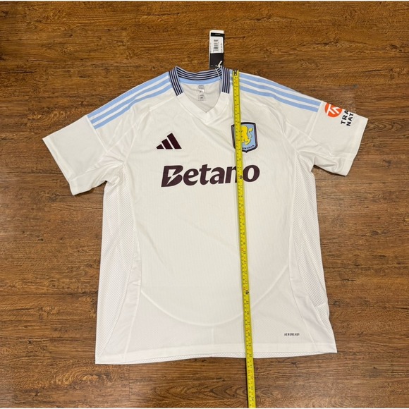 Adidas Aston Villa White 24/25 Soccer Futbol Football Away Jersey Shirt Men's XL - Picture 9 of 10